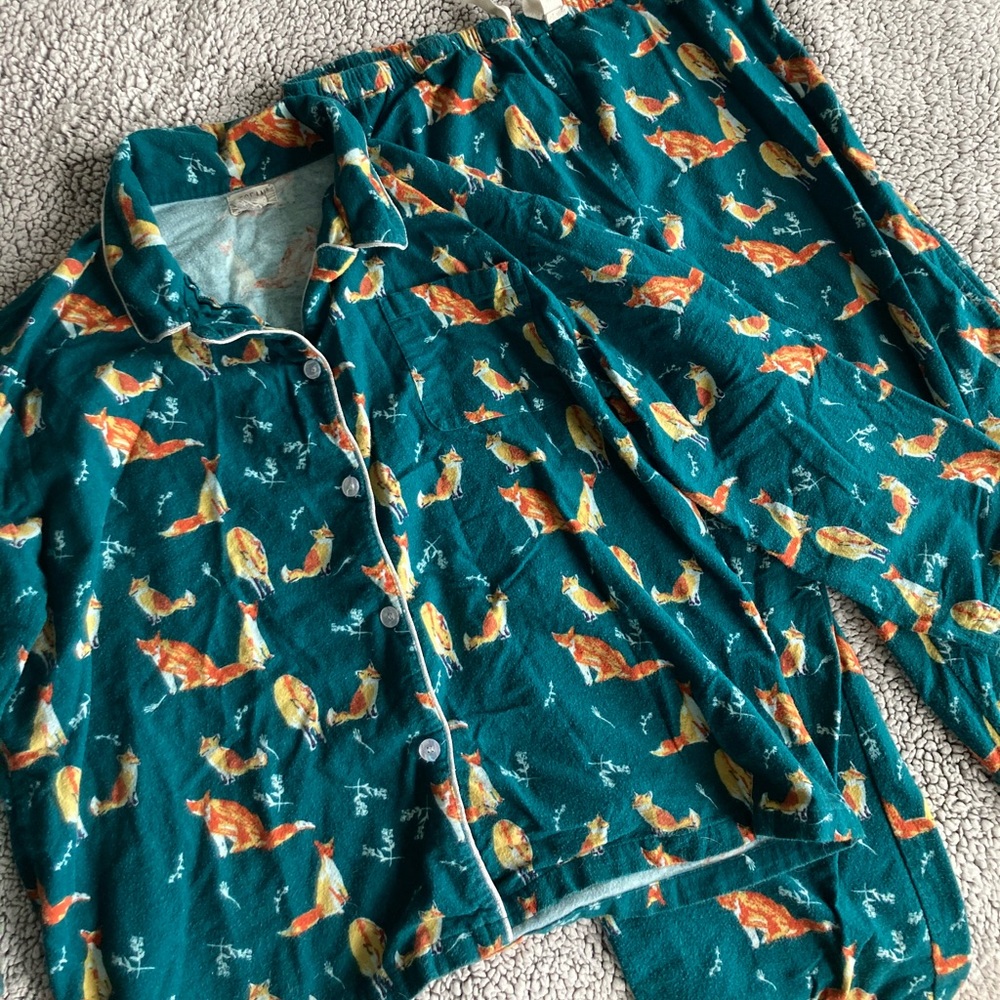 Aegean Fox Print Pajama Set